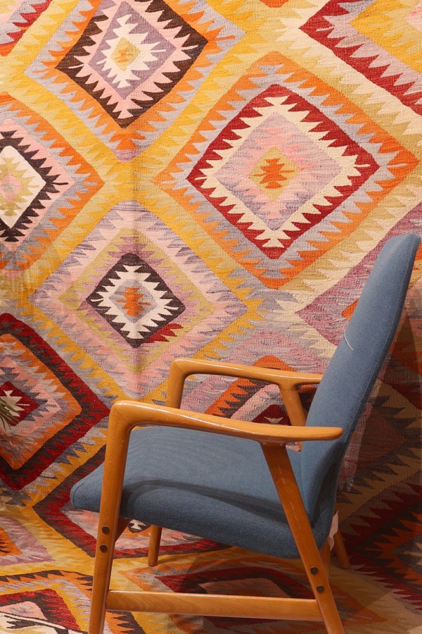 Kilim semi antiguo de Denizli, Turquía. 275x185 cms - Imagen 5