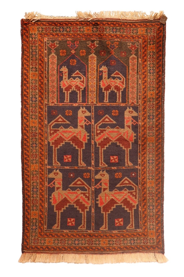 Vintage Baluch rug from Afghanistan. 127x78 cms - Image 2