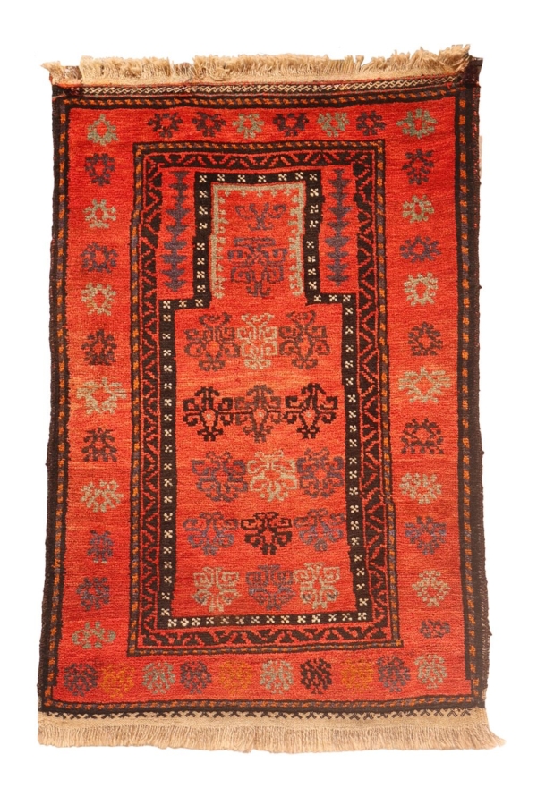 Alfombra de oración vintage, Afganistán. 113x76 cms - Imagen 2