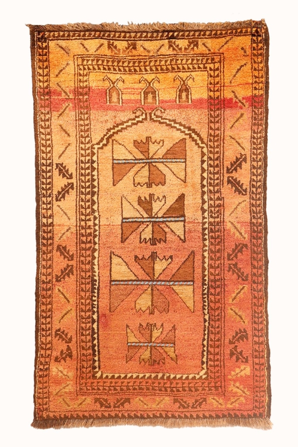Alfombra de oración vintage Baluch, Afganistán. 128x78 cms - Imagen 2