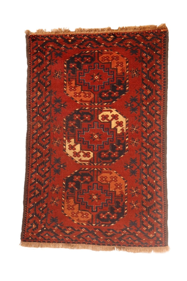 Alfombra antigua Ersari, Turkmenistán. 128x87 cms - Imagen 2