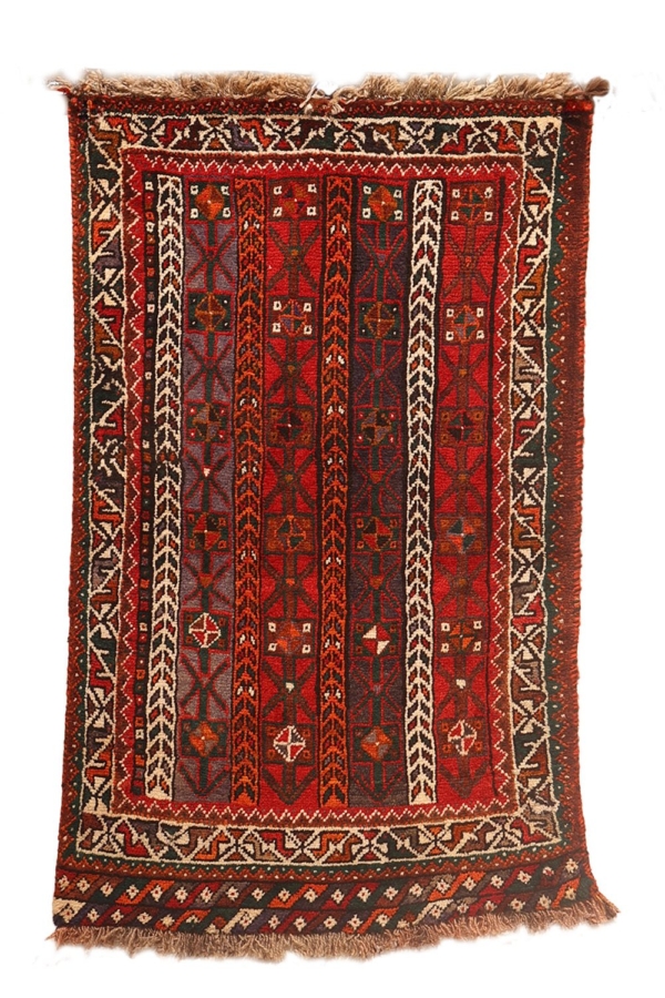Alfombra semi antigua de Shiraz, Irán. 121x75 cms - Imagen 2
