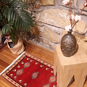 Alfombra vintage Qashqai, Irán. 76x52 cms