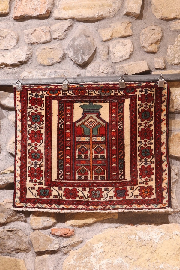 Alfombra de oración vintage Baluch, Irán. 59x72 cms - Imagen 2