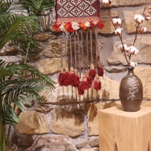 Bolso o chantah semi antiguo Qashqai, Irán. 37x33 cms