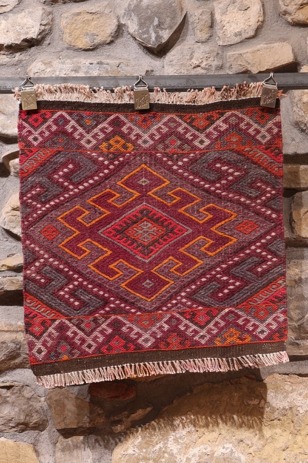 Vintage Kurdish kilim from Iran. 55x56 cms - Image 2