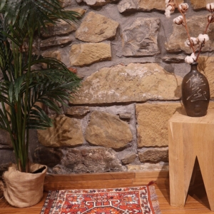 Alfombra vintage Qashqai, Irán. 57x57 cms