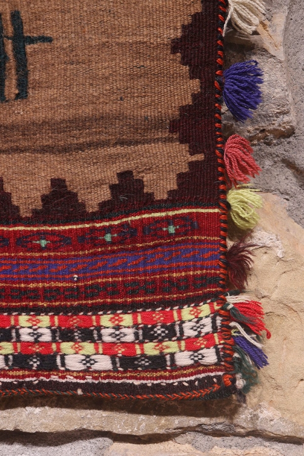 Vintage Qashqai kilim from Iran. 72x42 cms - Image 3
