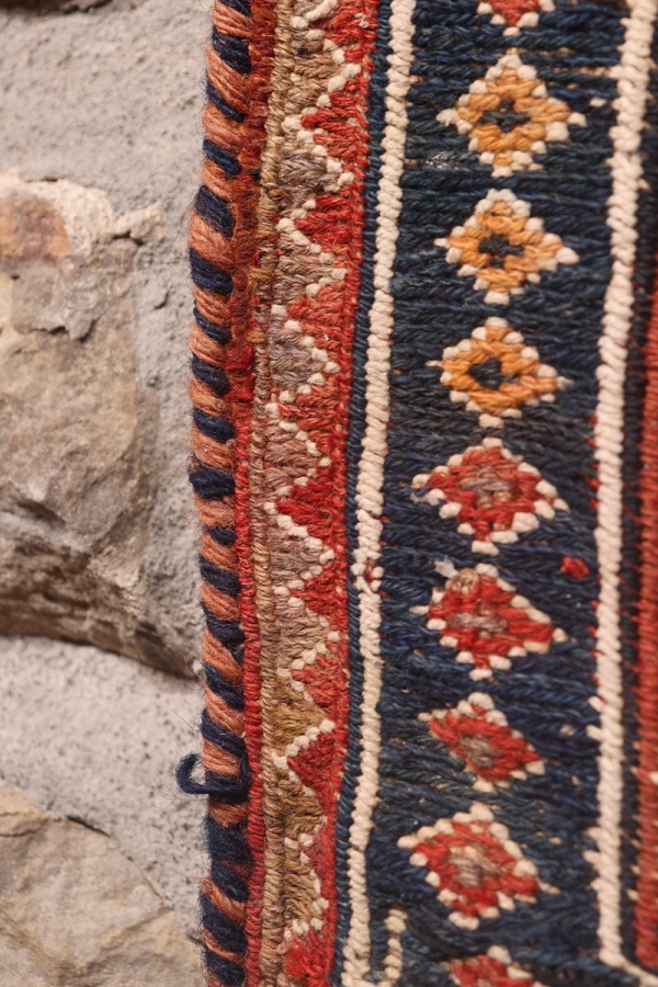 Kilim semi antiguo Qashqai, Irán. 57x60 cms - Imagen 3