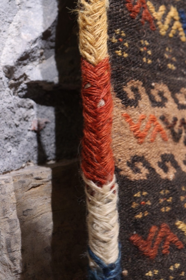 Antique Qashqai saltbag or namakdan from Iran. 72x72 cms - Image 5
