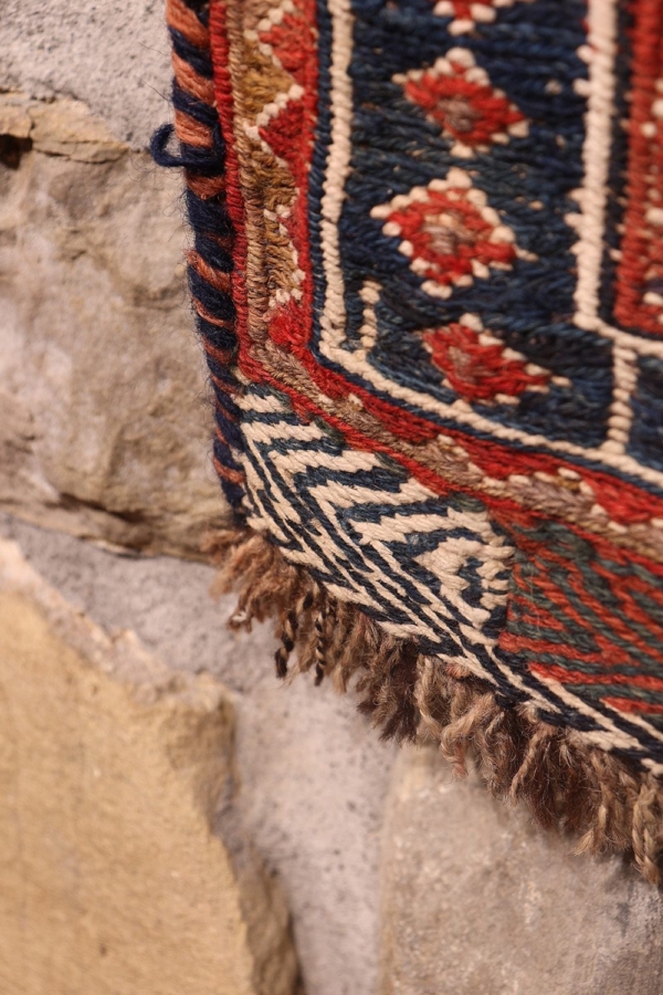 Kilim semi antiguo Qashqai, Irán. 57x60 cms - Imagen 4
