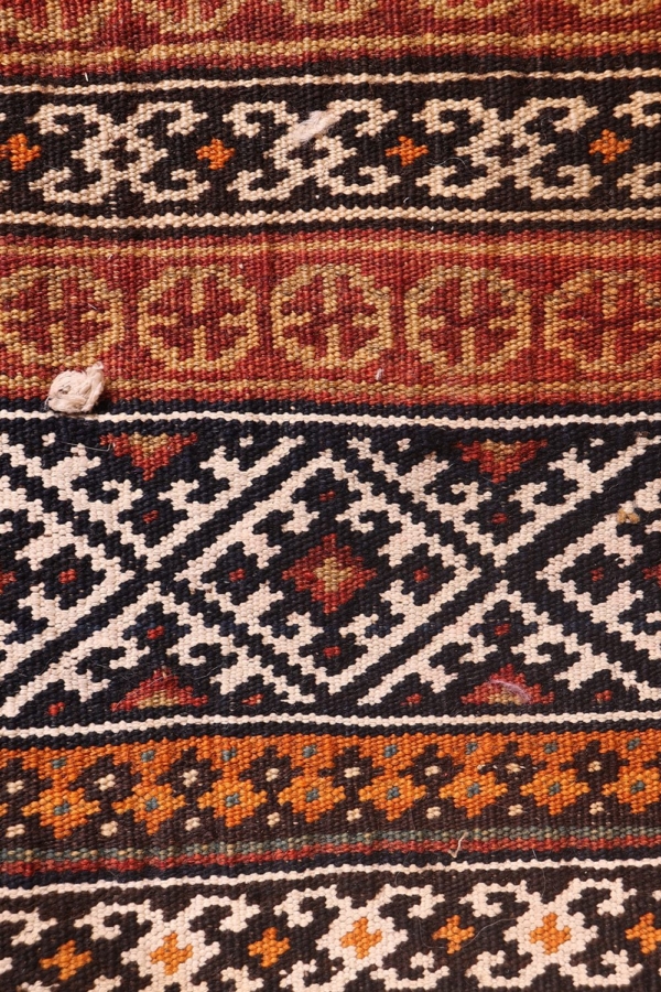 Kilim semi antiguo Qashqai, Irán. 61x65 cms - Imagen 4