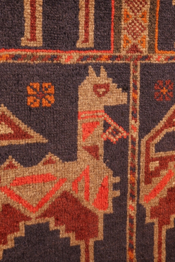 Vintage Baluch rug from Afghanistan. 127x78 cms - Image 4