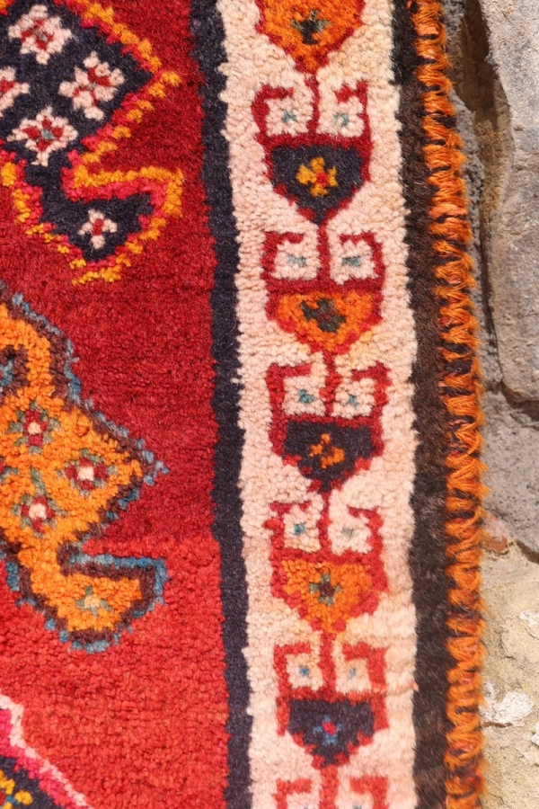 Vintage Qashqai rug from Iran. 95x46 cms - Image 4