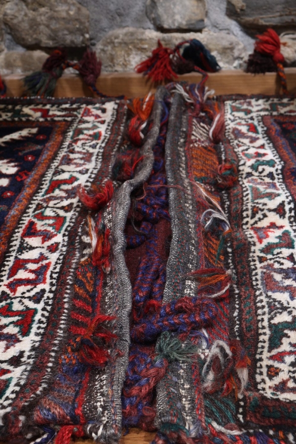 Semi-antique Arabic saddlebag or khorjin from Iran. 146x70 cms - Image 6