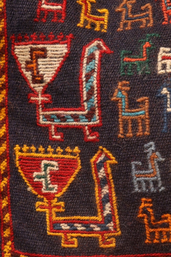 Bolso o chantah vintage Qashqai, Irán. 28x25 cms - Imagen 4