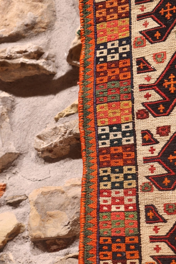 Semi-antique Qashqai kilim from Iran. 65x60 cms - Image 12