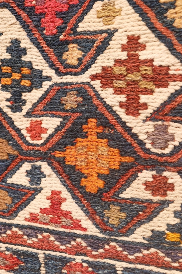 Kilim semi antiguo Qashqai, Irán. 57x60 cms - Imagen 5