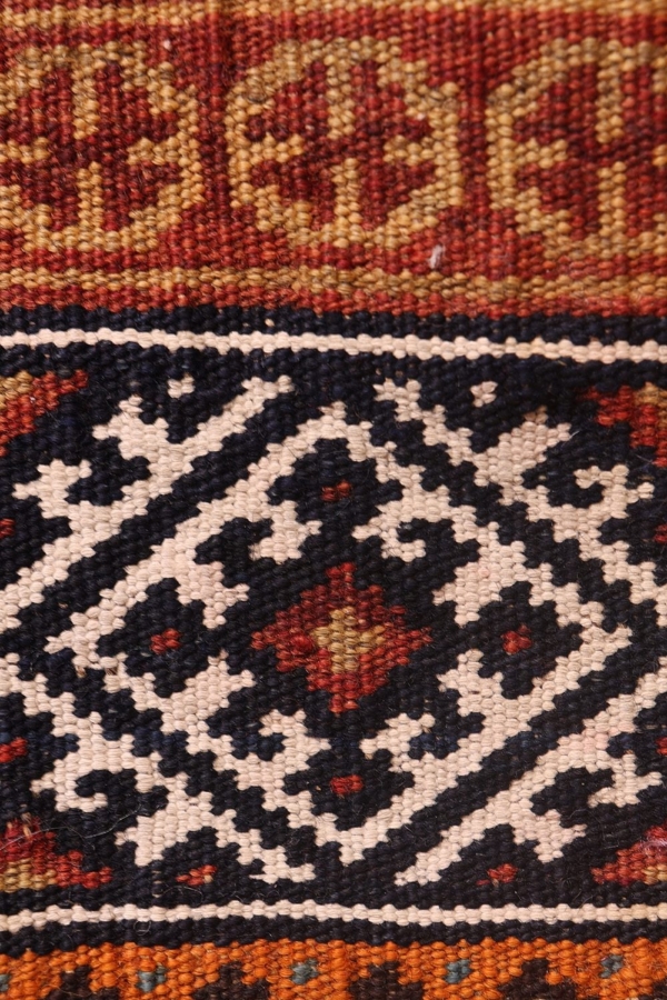 Kilim semi antiguo Qashqai, Irán. 61x65 cms - Imagen 5