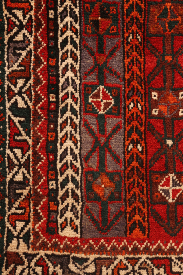 Alfombra semi antigua de Shiraz, Irán. 121x75 cms - Imagen 5