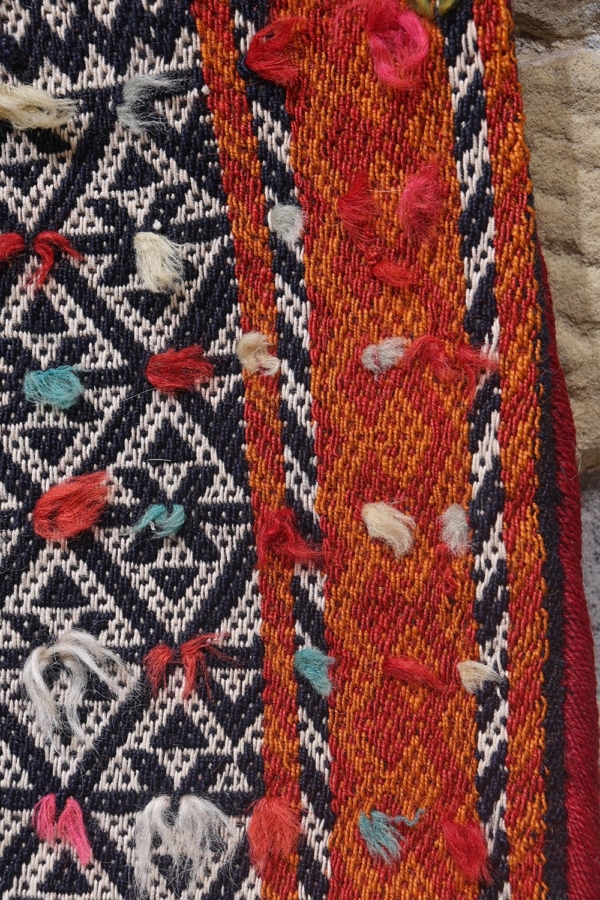 Alforja o khorjin semi antigua Qashqai, Irán. 96x50 cms - Imagen 5