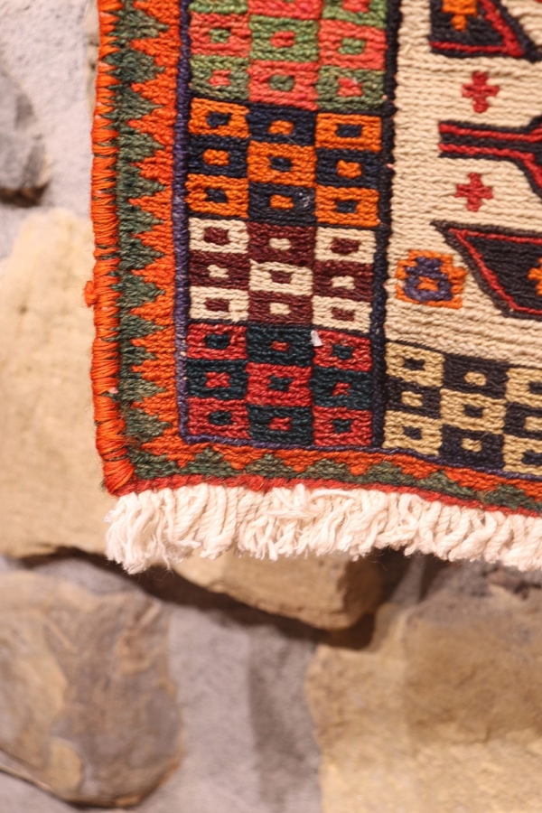 Semi-antique Qashqai kilim from Iran. 65x60 cms - Image 11