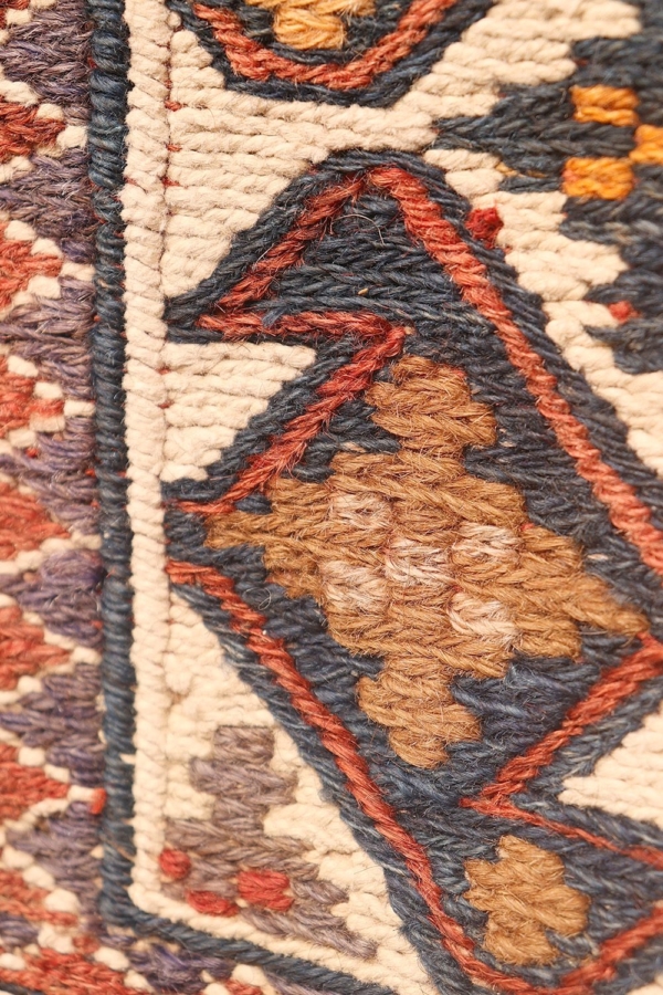 Kilim semi antiguo Qashqai, Irán. 57x60 cms - Imagen 6