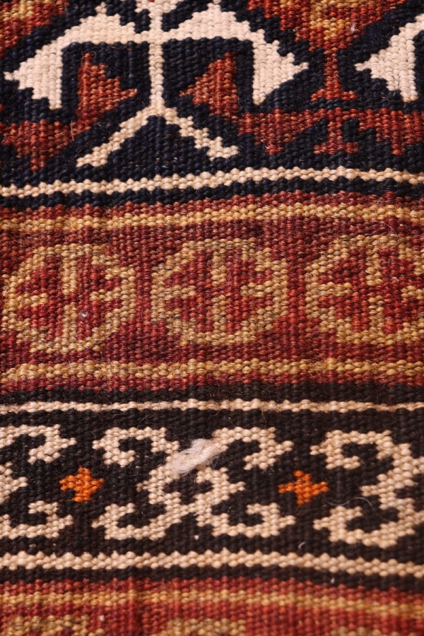 Kilim semi antiguo Qashqai, Irán. 61x65 cms - Imagen 6