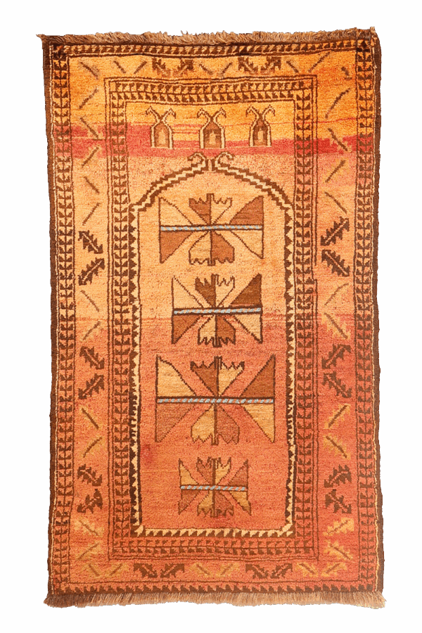 Alfombra de oración vintage Baluch, Afganistán. 128x78 cms - Imagen 7