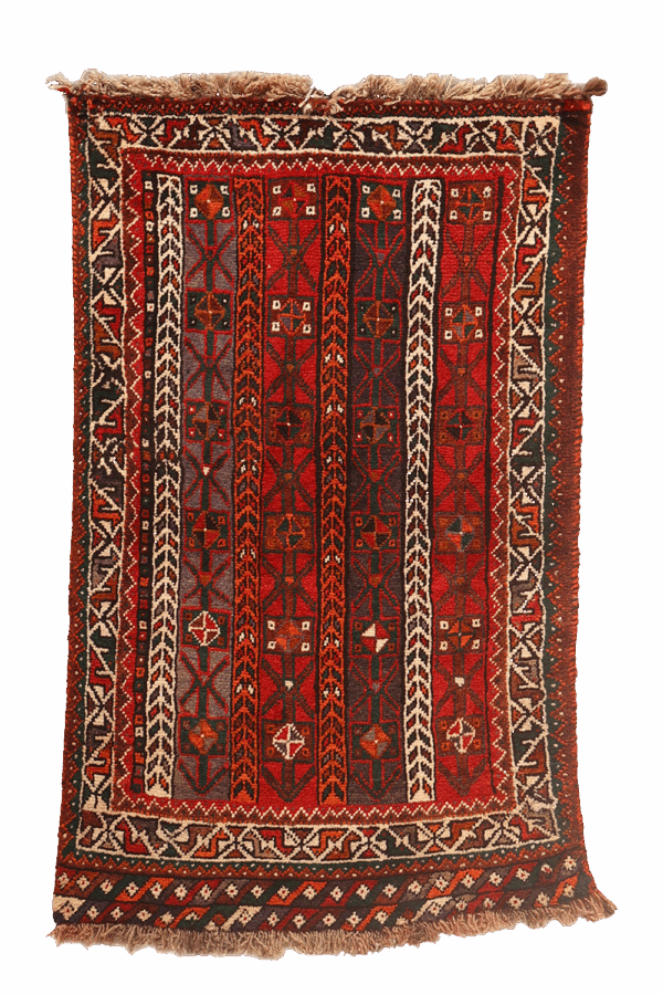 Alfombra semi antigua de Shiraz, Irán. 121x75 cms - Imagen 7