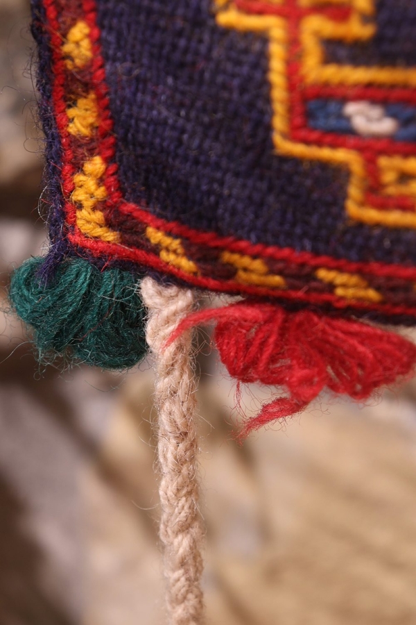 Bolso o chantah vintage Qashqai, Irán. 28x25 cms - Imagen 7