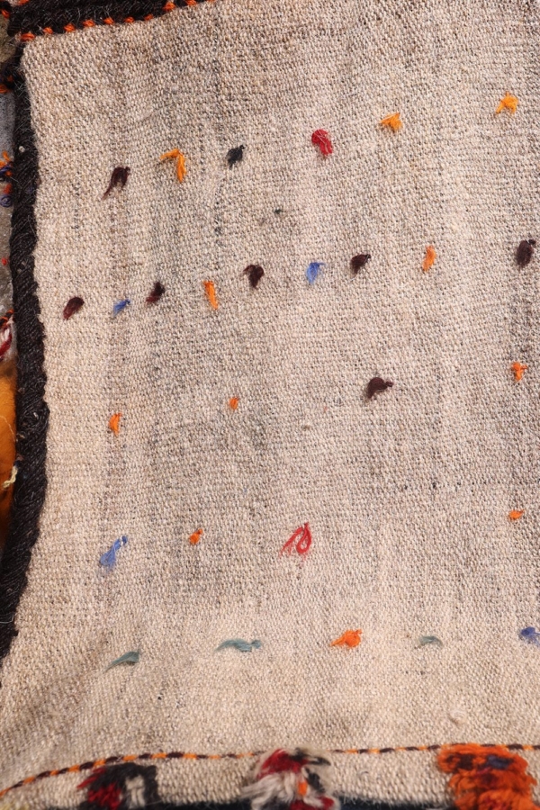 Vintage Qashqai saddlebag or khorjin from Iran. 129x65 cms - Image 9