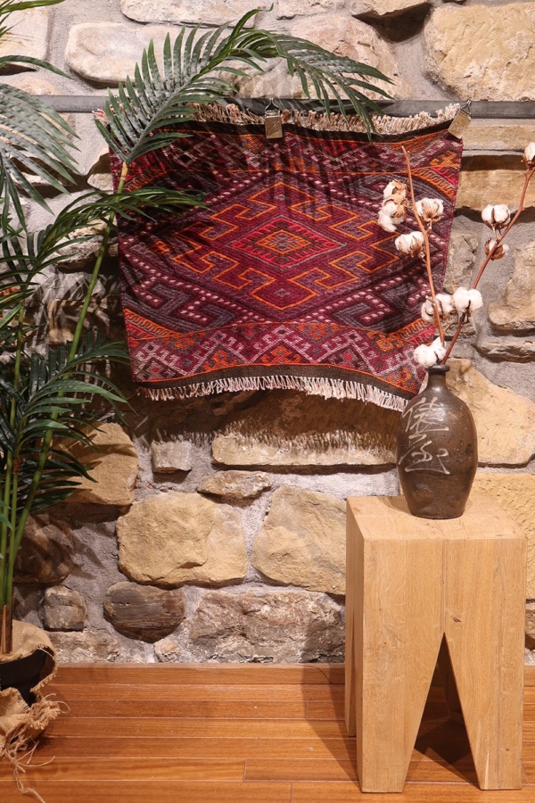 Vintage Kurdish kilim from Iran. 48x64 cms