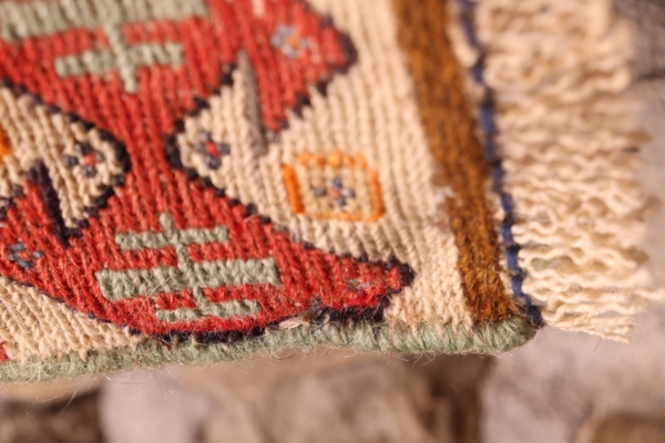 Kilim semi antiguo Qashqai, Irán. 54x56 cms - Imagen 6