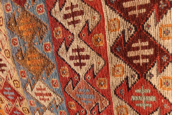 Kilim semi antiguo Qashqai, Irán. 54x56 cms - Imagen 5