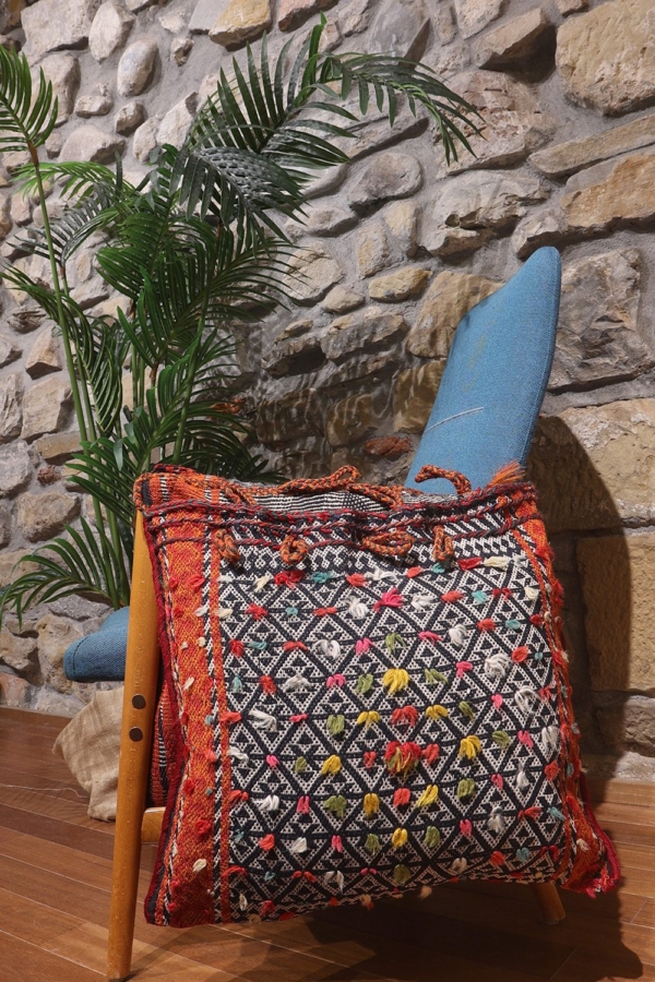 Alforja o khorjin semi antigua Qashqai, Irán. 96x50 cms - Imagen 8