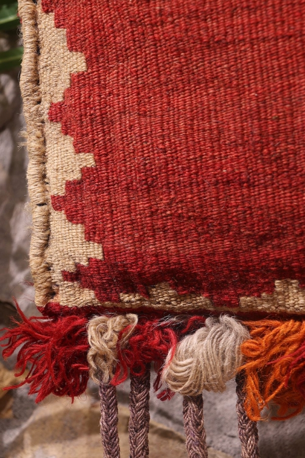 Bolso o chantah semi antiguo Qashqai, Irán. 37x33 cms - Imagen 8