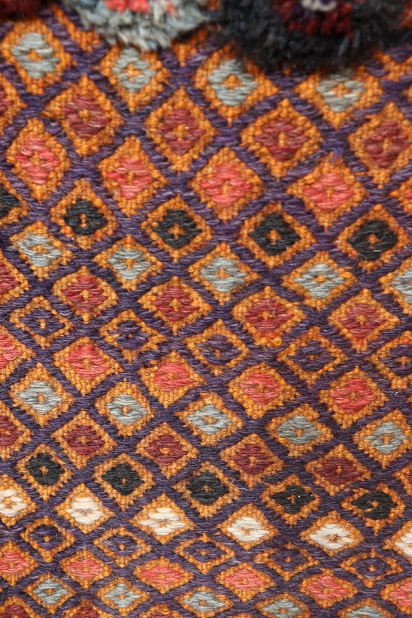 Semi-antique Arabic saddlebag or khorjin from Iran. 124x64 cms - Image 8