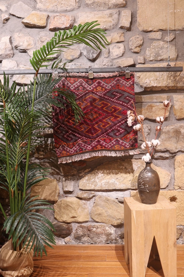 Kilim vintage Kurdo, Irán. 52x59 cms