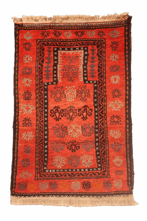Alfombra de oración vintage, Afganistán. 113x76 cms - Imagen 9