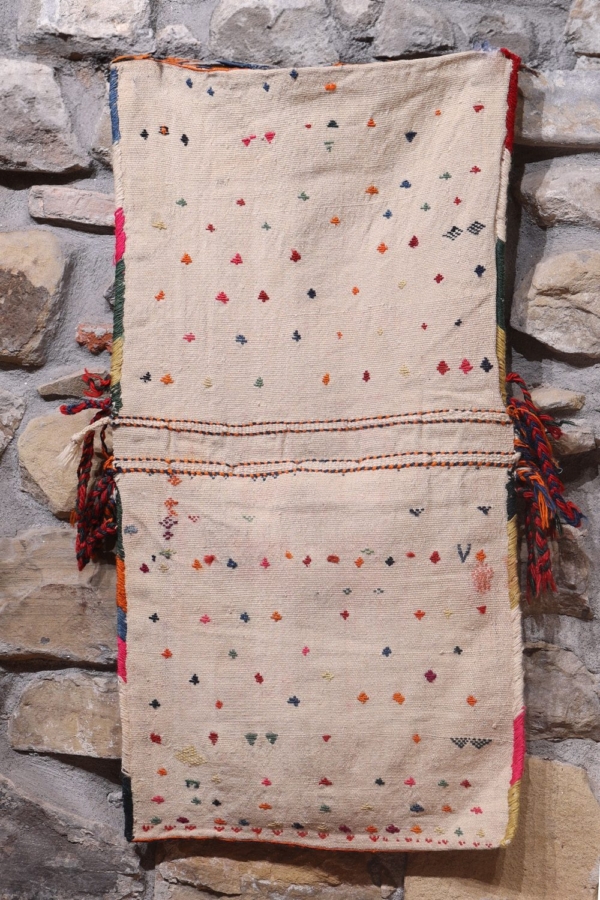 Vintage Qashqai saddlebag or khorjin from Iran. 90x46 cms - Image 3
