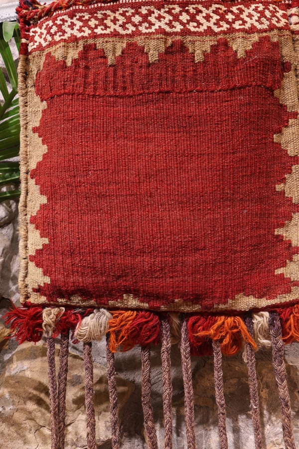 Bolso o chantah semi antiguo Qashqai, Irán. 37x33 cms - Imagen 9