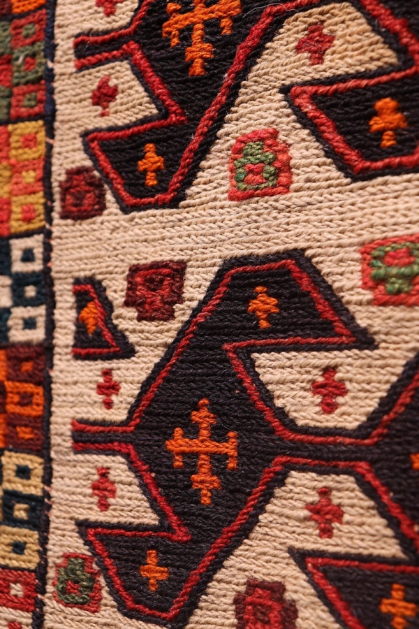 Semi-antique Qashqai kilim from Iran. 65x60 cms - Image 7