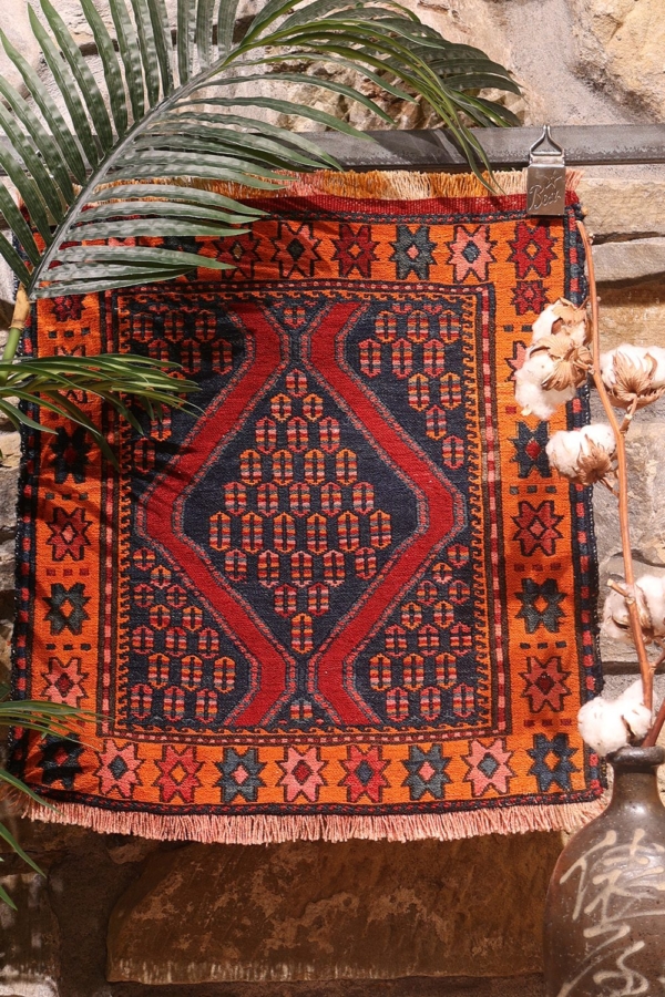 Kilim semi antiguo Kurdo, Irán. 51x49 cms - Imagen 9