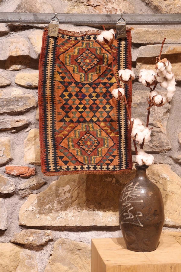 Kilim antiguo kurdo de Bidjar, Irán. 45x31 cms - Imagen 9