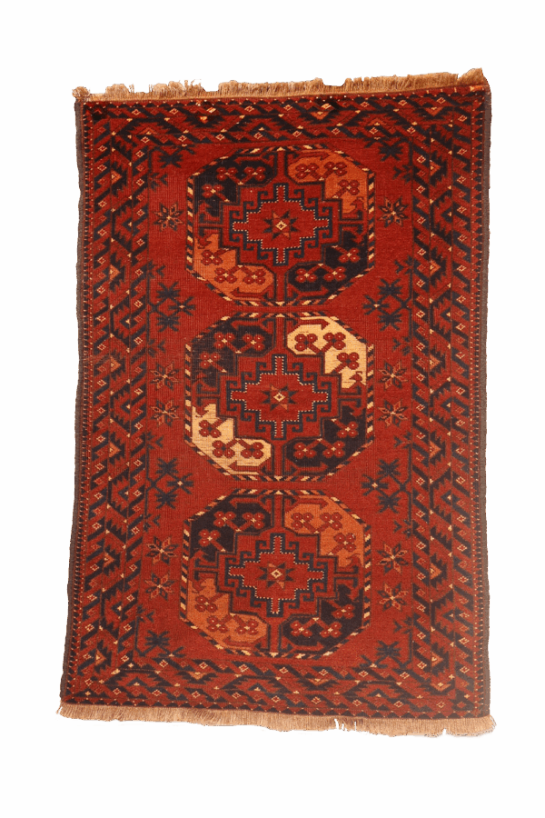 Alfombra antigua Ersari, Turkmenistán. 128x87 cms - Imagen 9