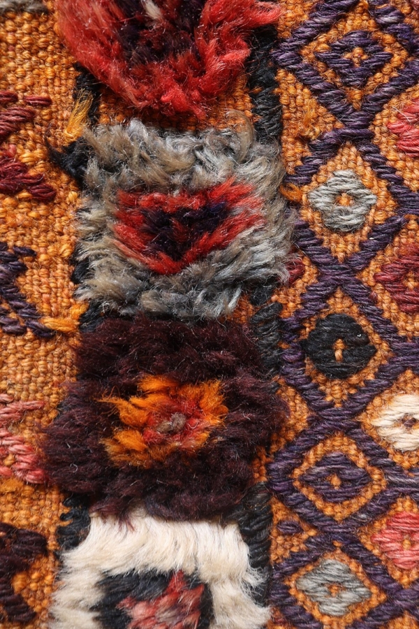 Semi-antique Arabic saddlebag or khorjin from Iran. 124x64 cms - Image 11