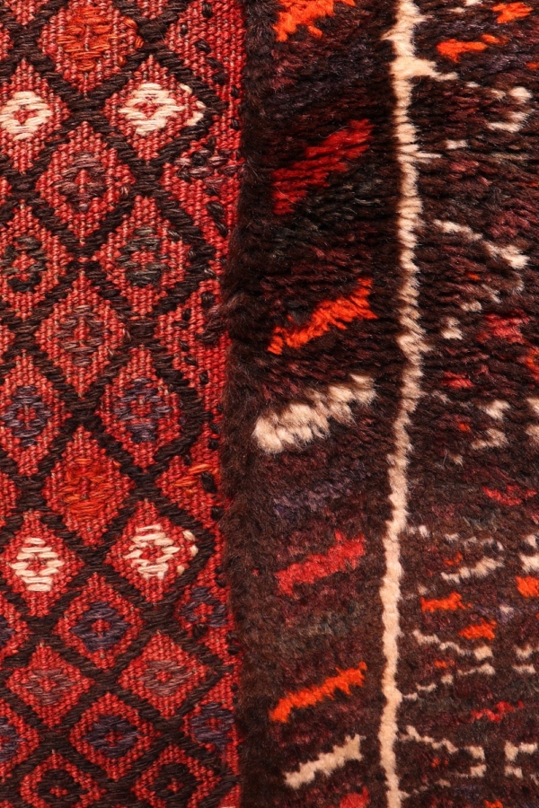 Kilim shiraki semi antiguo árabe, Irán. 240x150 cms - Imagen 4