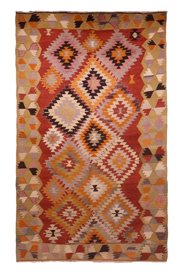 Kilim semi antiguo de Çal, Turquía. 276x163 cms - Imagen 2