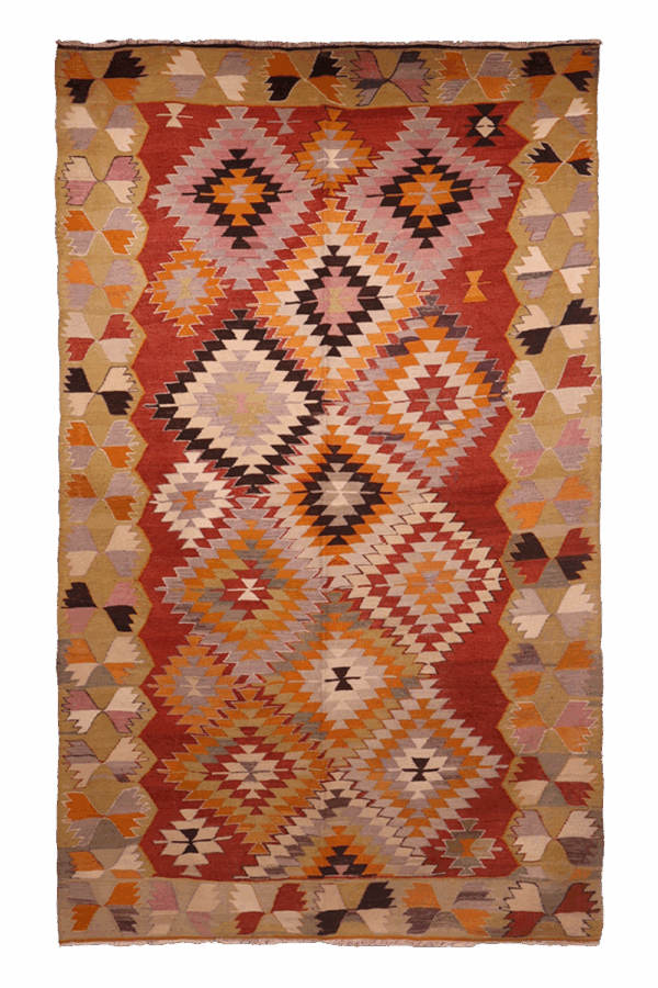 Kilim semi antiguo de Çal, Turquía. 276x163 cms - Imagen 9